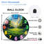 Horloge murale colorée avec art de paysage naturel - horloge murale moderne en verre 12 po