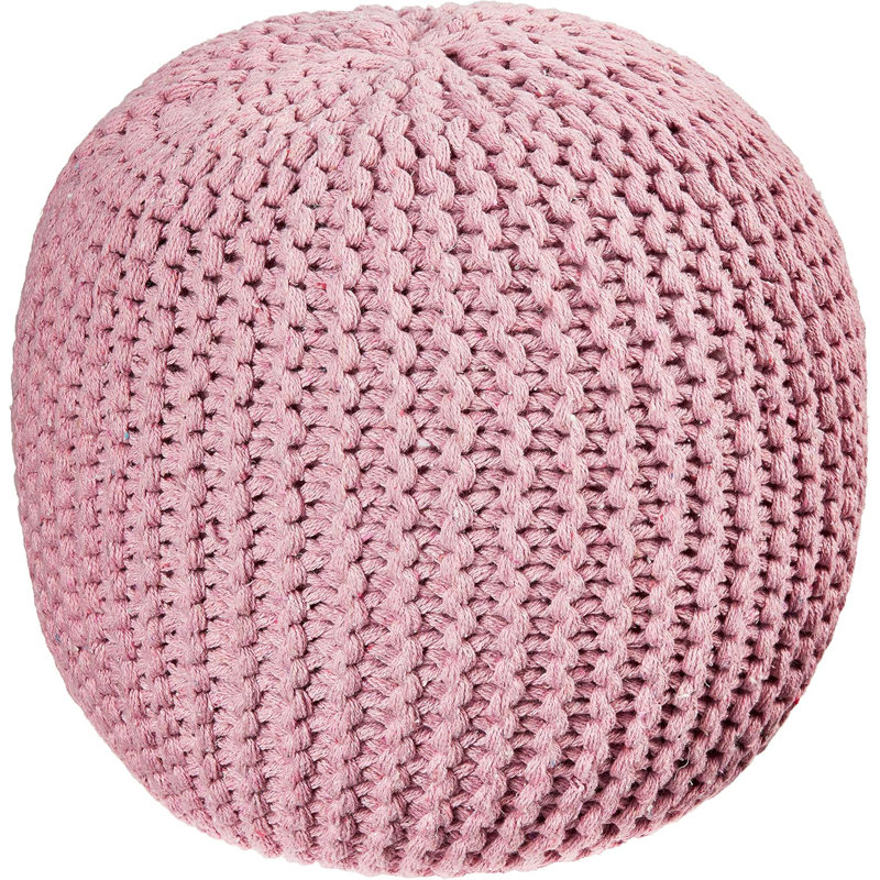 Bramble Upholstered Pouf, Pink
