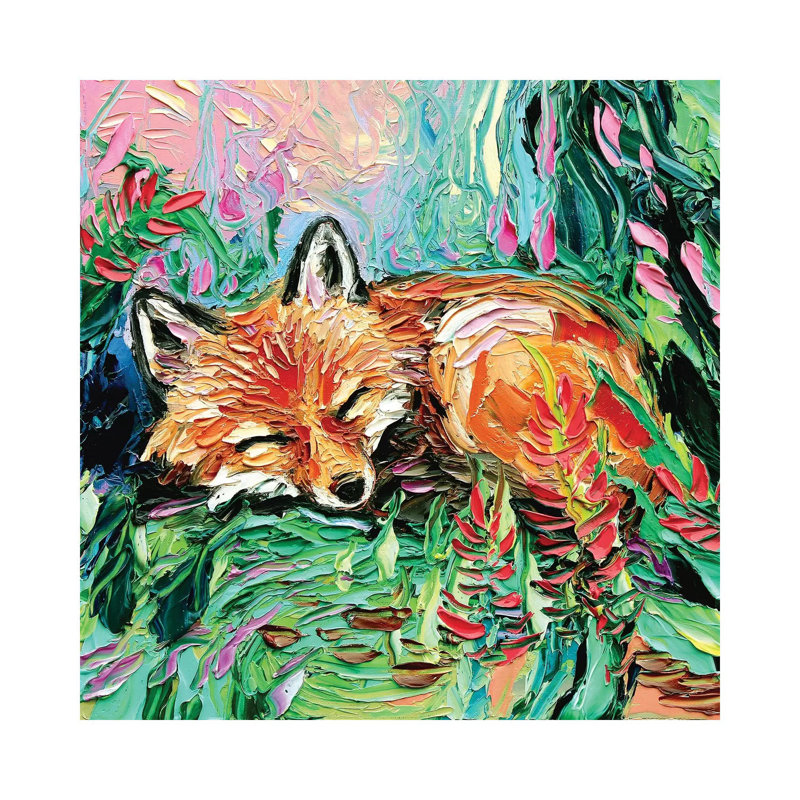 Kit by Aja Trier - Wrapped Canvas Painting, 66.04 cm H x 66.04 cm W x 1.91 cm D