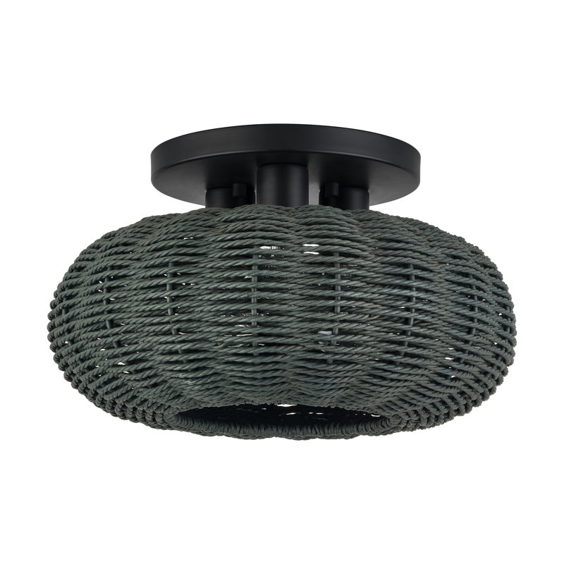Deluna 3 Light Black Large Semi-flush