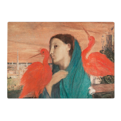 Young Woman with Ibis Birds by Edgar Degas Chopping Board