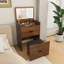 Bureau de coiffeuse avec miroir éclairé et un tabouret, table de maquillage à dessus rabattable pour la chambre à coucher