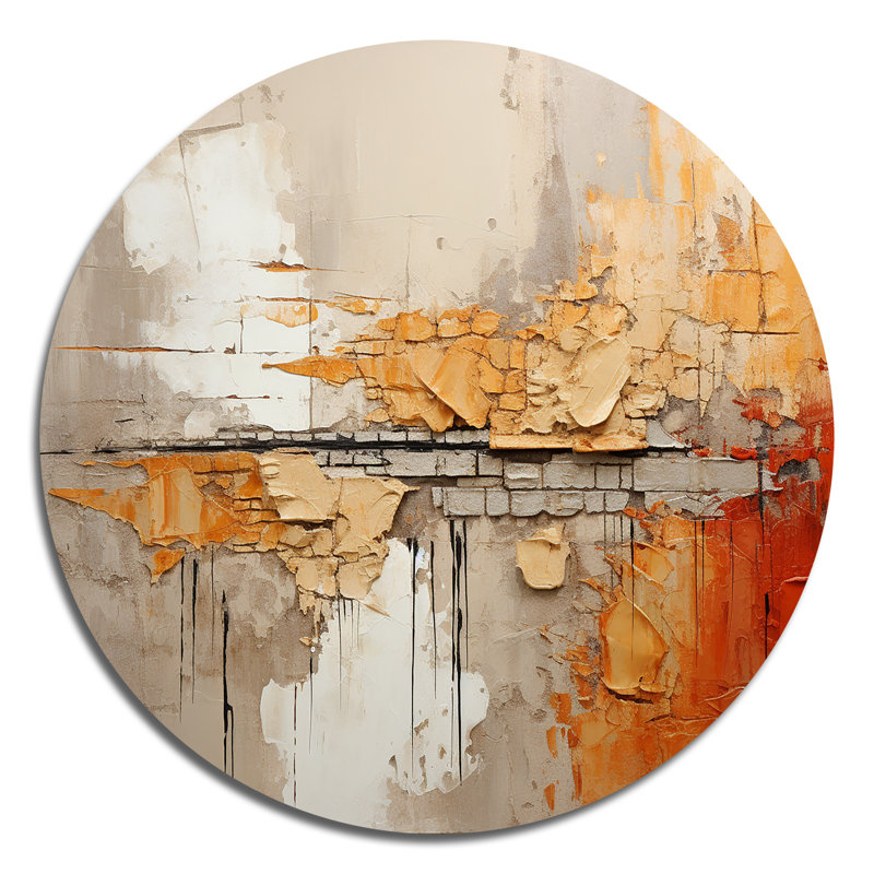 Codel - art abstrait rond en métal, H 16 po x l 16 po