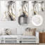 Abstrait géométrique marbre marbré gris III - Décoration murale abstraite en métal-87839007
