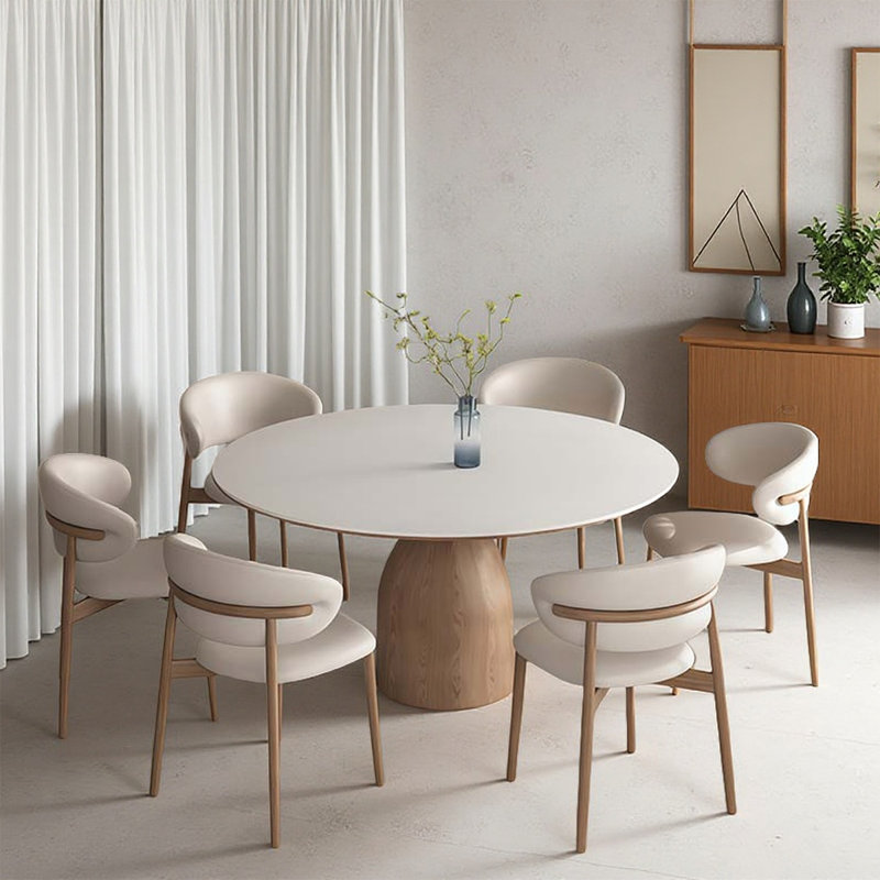 Ensemble de table de salle à manger moderne en bois massif, H 29,53 po x L 47,24 po x l 47,24 po