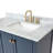 Flynt 43'' Solid Wood Single Bathroom Vanity in Midnight Blue, with 0.75'' Carrara Marble Top, Right Offset, Rectangle Sink-134279958-134279959-64627219