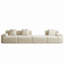 Canapé modulaire en velours côtelé de 114 po de style désossé avec structure structurée, trois coussins décoratifs, dossier plus large et quatre modules librement configurables.-428867234