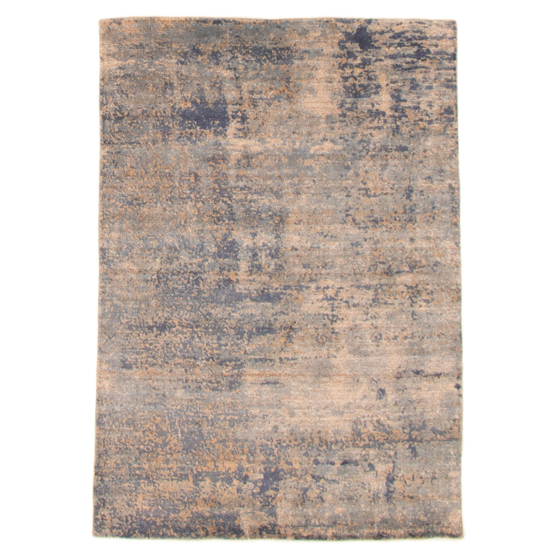 Tapis unique en laine gris New Age 4 pi 9 po x 7 pi 1 po Versia
