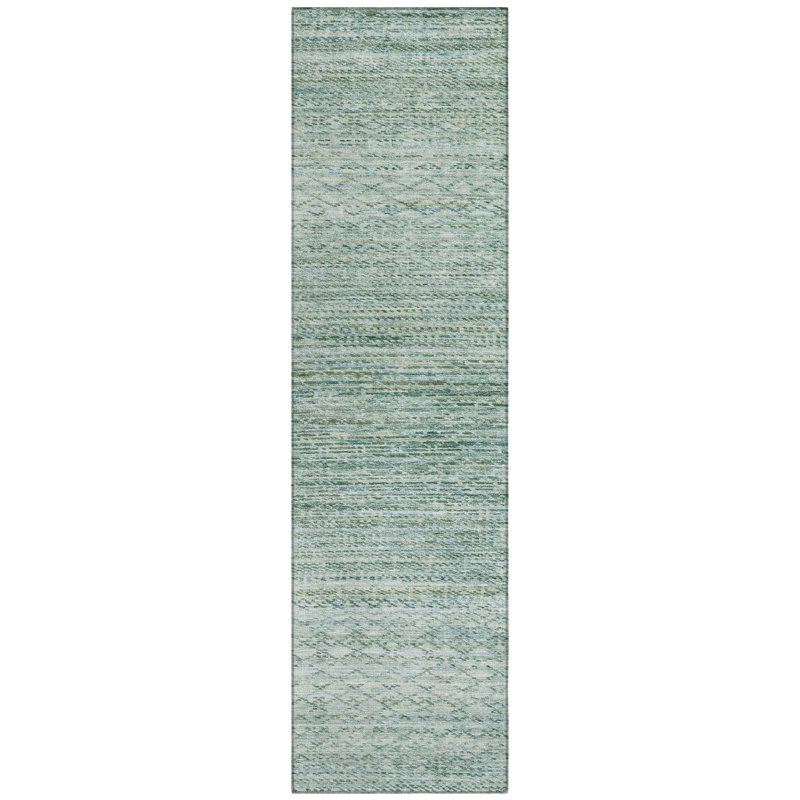 Machine Washable Indoor/Outdoor Amanda ACN2150 Striped Rug, Runner 2'3" x 7'6"