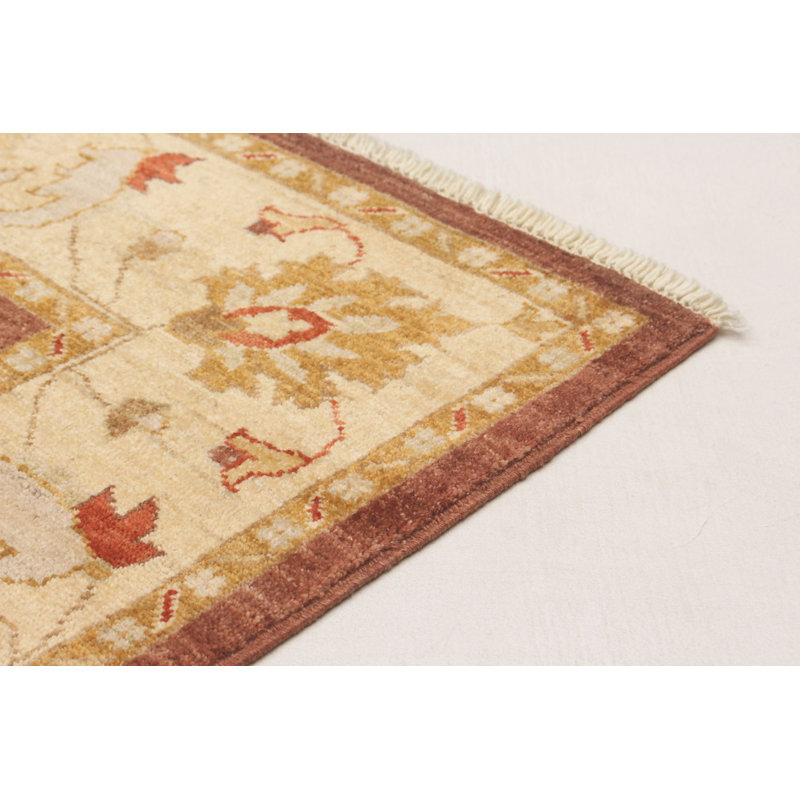 Tapis unique en laine noué à la main style Serapi des années 2010 de 5 pi 10 po x 7 pi 8 po brun Pryank