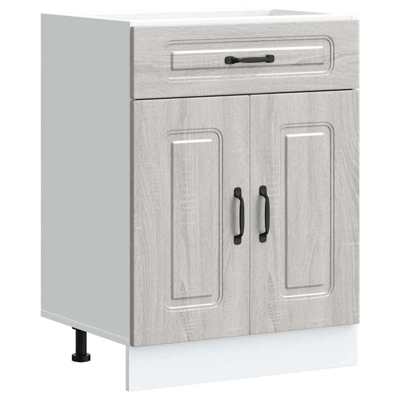 Kitchen Base Cabinet Kalmar Engineered Wood, Grey Sonoma