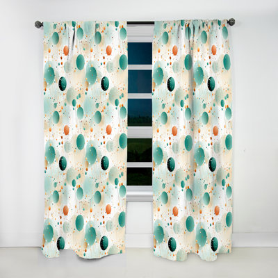 Ethereal Whispers Polka Dots Pattern II - Modern Curtain - Velvet Room Darkening - 1 Panel