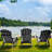 Plastic Folding and Adjustable Adirondack Chair with Ottoman-853777702