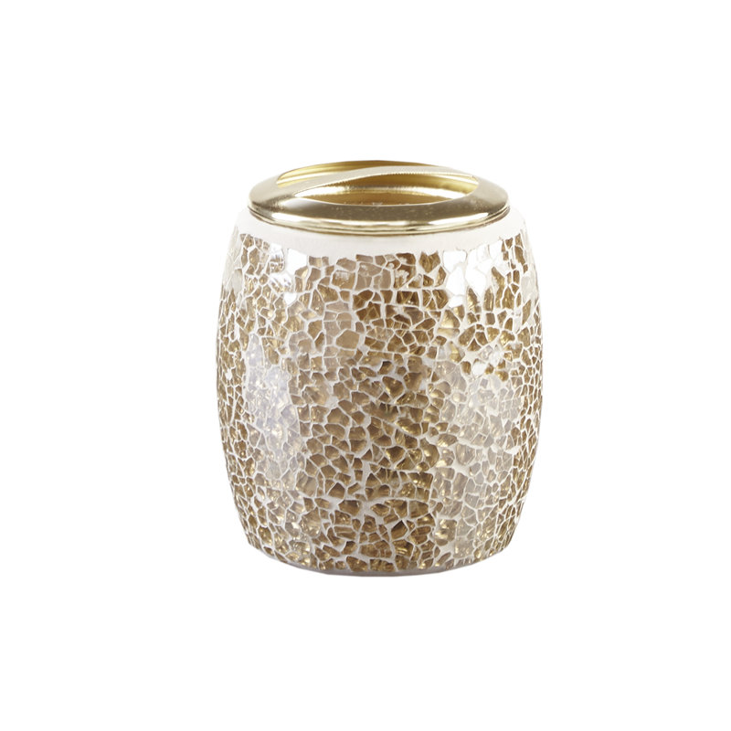  Mosaic 4 Piece Bath Accessory Set, Gold