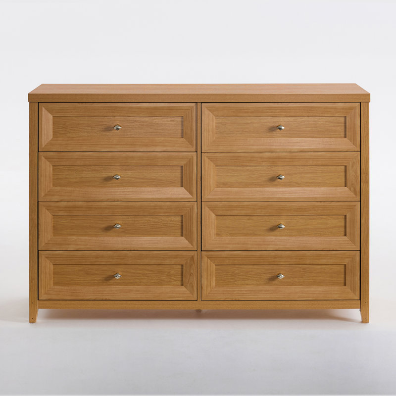 Cleckheat 58'' W 8-Drawer Dresser, Honey Oak