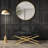 This bench is a gold stainless steel frame bench