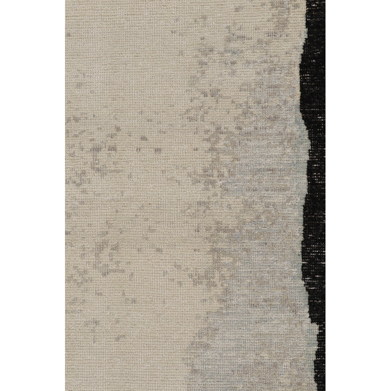 Rug & Kilim’S Modern Distressed Abstract Rug In Beige, Gray And Black Tones