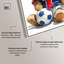 «Soccer Red Blue Teddy», reproduction acrylique encadrée par Art Remedy, cadre argenté, 10 x 15-1129239532-1129239534