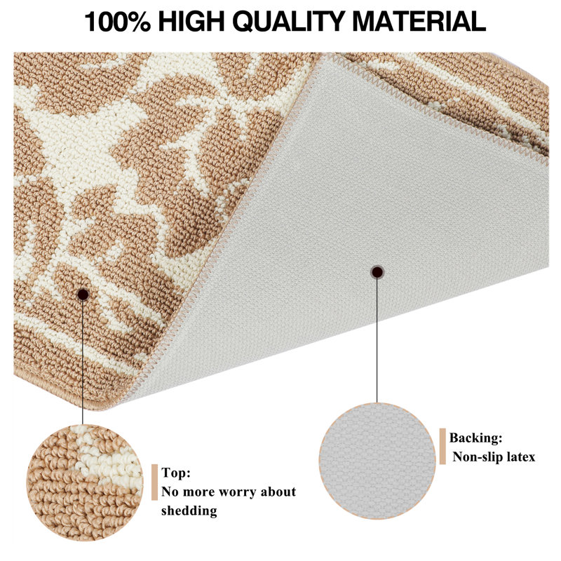 Tapis d'entrée antidérapant Leana 30 po x 18 po