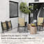 Ensemble de 4 chaises de patio pliantes, de chaises de patio extensibles empilables avec accoudoirs pour la pelouse, le camping, la salle à manger, la plage, la structure en métal, sans assemblage, brun clair mélangé