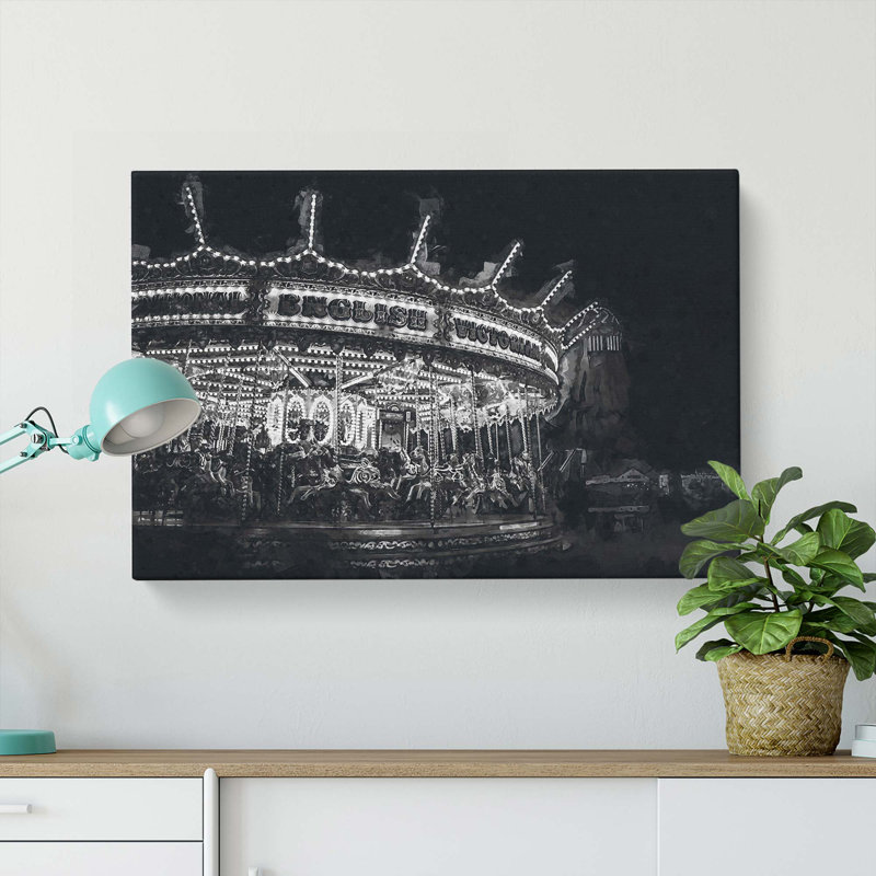 A Vintage Carousel In Abstract - Wrapped Canvas, 35cm H x 50cm W x 3cm D
