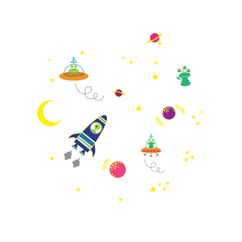 Family Mural Galaxy Glow Wall Sticker