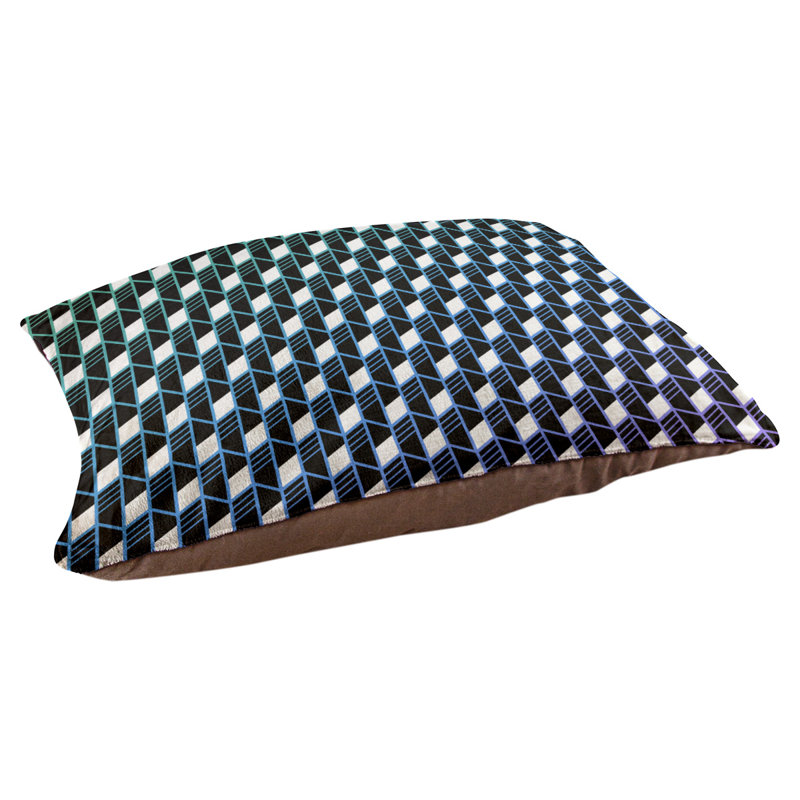 Coussin pour chien Byrge, Très grand (l 52 po x P 42 po x H 17 po), Dégradé paon