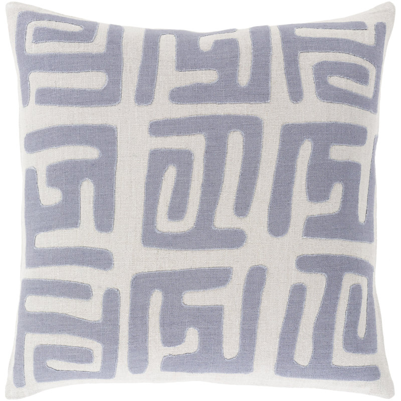 Nairobi Throw Pillow Cover, Blue\Gray, 20" H x 20" W x 1" D