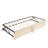 Twin Size Upholstered Daybed, Beige Sofa Bed with Pop Up Trundle
