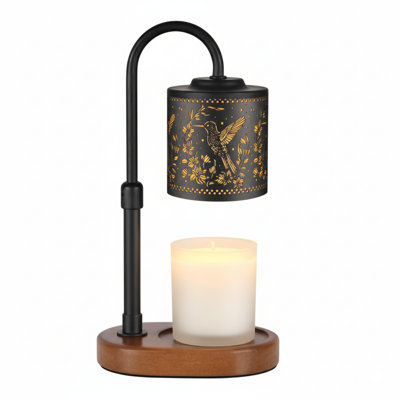 Dimmable Candle Warmer Lamp With Timer Adjustable Height For Scented Jar Candles Electric Candle Wax Melt Warmer For Home Decor Christmas Birthday Gifts For Women Mom(Hummingbird)