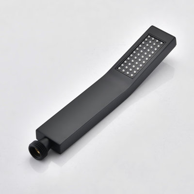 Ceiling Mounted Shower Kit Matte Black - Handheld & 16" Head Nozzle For Effective Cleaning, High Rust- Brass Mixing Valve,