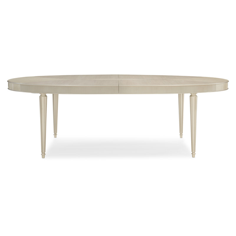 Maple Oval Metal Base Dining Table