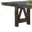 Table de salle à manger à finition brune de style rustique 1 pièce avec rallonge papillon