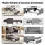  Fauteuil convertible 3-en-1 en lin 87 po avec dossier réglable et sac de rangement-708993922