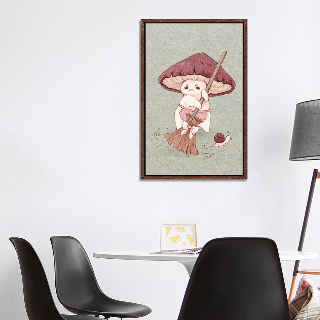 Angy Mushroom Does Not Like To Clean von Fairydrop Art - Gallery-Wrapped Canvas Giclée on Canvas