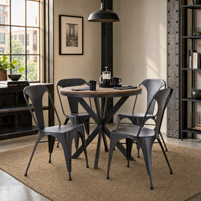 Marie Metal Stackable Side Chairs