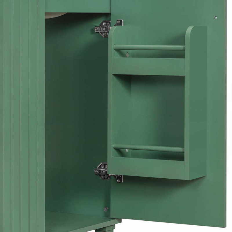 Meuble-lavabo 24 po avec lavabo en céramique, Vert