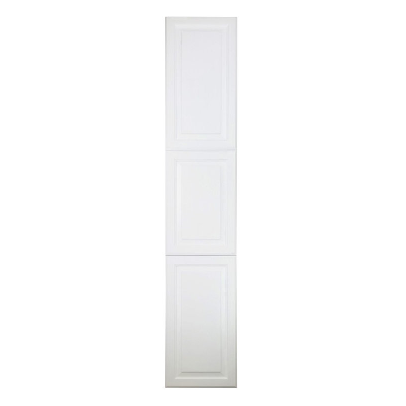 Ciara Raised Recessed Frameless 3 Door Medicine Cabinet with Adjustable Shelves, White