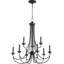 Lustre à niveaux 9 lumières de style bougie Politique