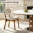 7 Pieces 47" Extendable Round Sintered Stone Dining Table Set