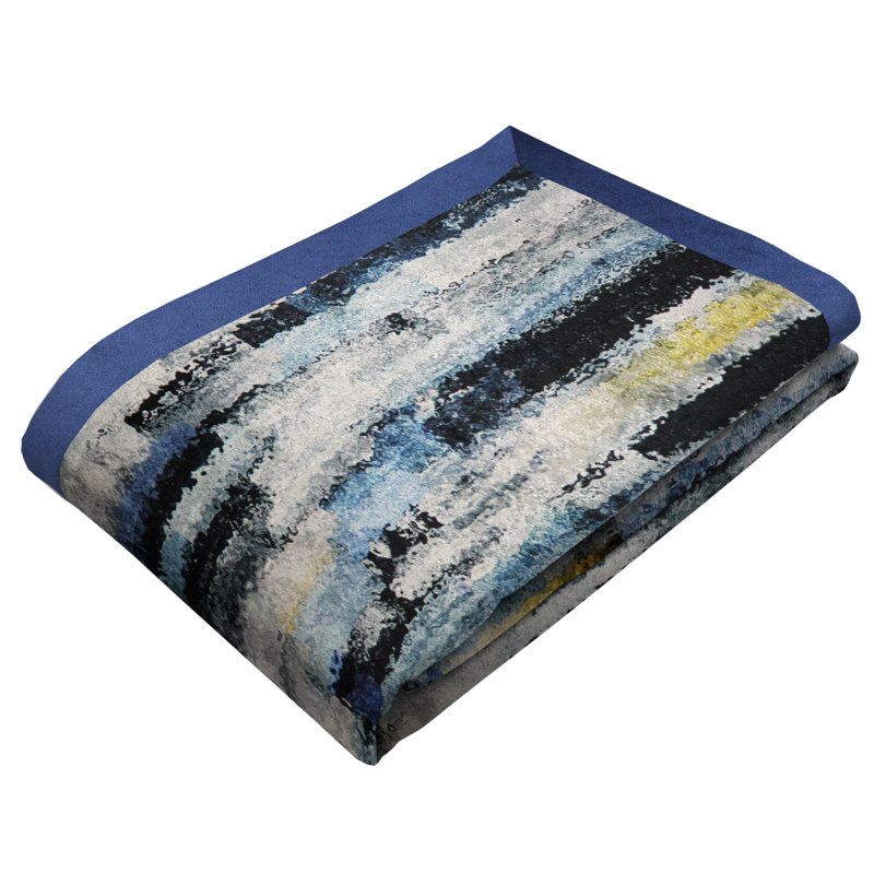 Bed Runner, 50cm H x 240cm W x 5cm D, Navy Blue