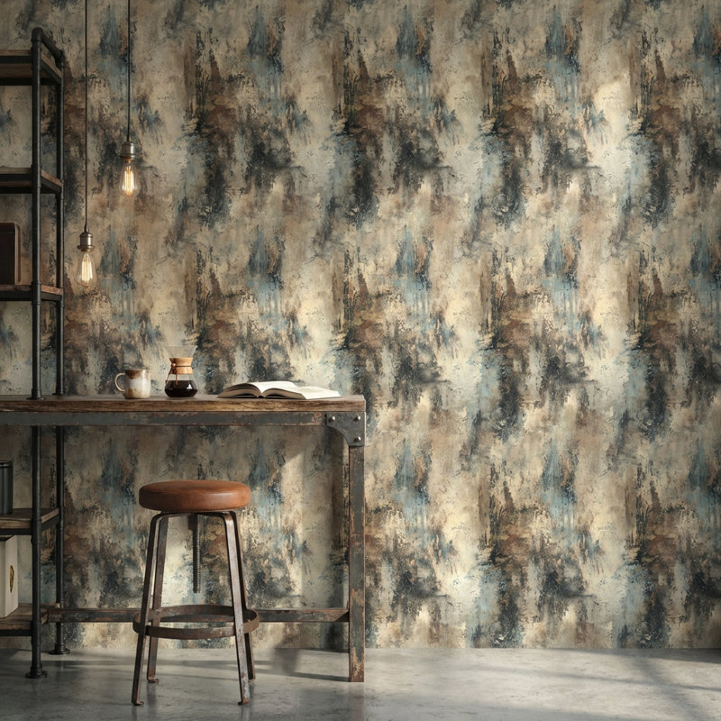 Papier peint industriel texturé Earthy, Peler et coller