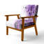Geidel - Fleurs abstraites - Fauteuil d'appoint rembourré traditionnel-1459229813-1503986175