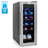 NutriChef Single Zone 17.72 " Freestanding 12 Bottle Wine Refrigerator