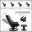 Fauteuil inclinable de massage confortable en cuir PU avec repose-pieds, pivotant à 360 ° et dossier réglable pour la détente-1755665284