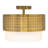 10.125"H Jenaia Mixed-Material Drum Shade Ceiling Light