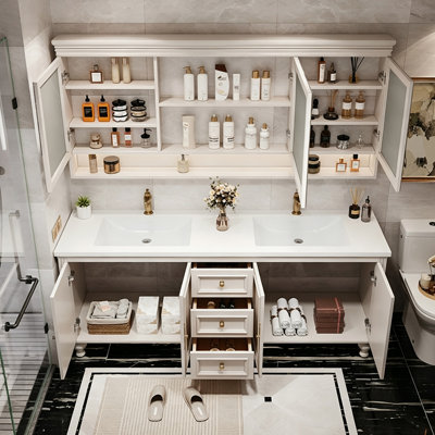 American-style light luxury bathroom cabinet