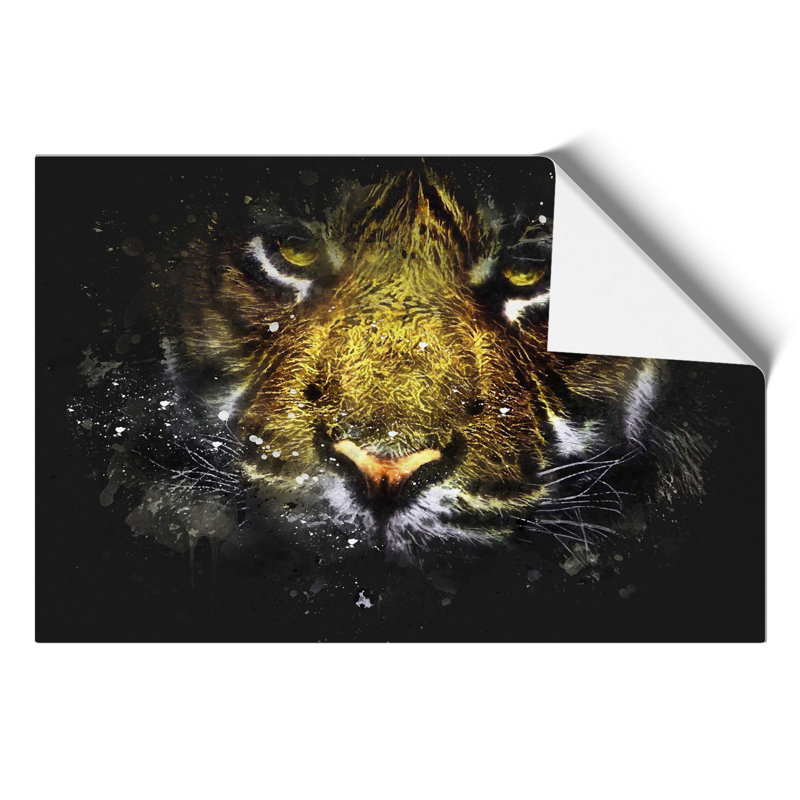 Tiger Paint Splash - Frameless Print, 30cm H x 42cm W x 0.1cm D