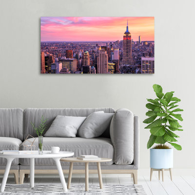 New York West - No Frame Print on Canvas