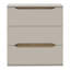 Tambry Modern minimalistic sideboard with 3 drawers, integrated wood-effect handles, engineered wood, beige & warm oak decor, 85.1 cm W x 92.3 cm H x 41.5 cm D